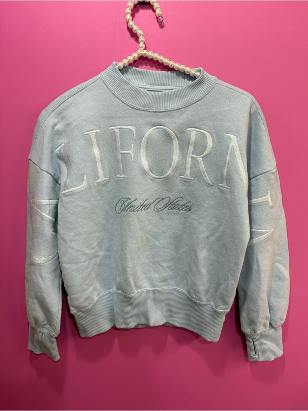 Abercrombie Girls Crew Sweatshirt California Blue